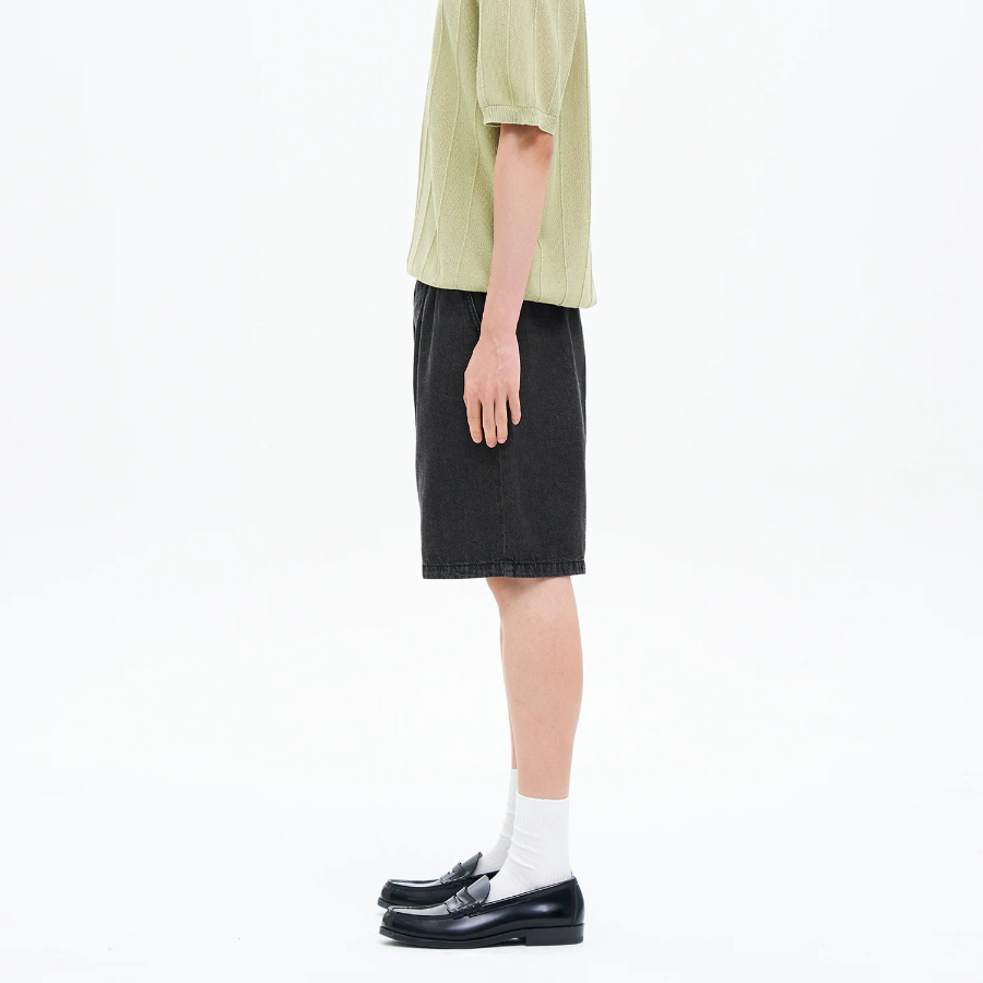 8 seconds Easy Banding Denim Shorts — Black