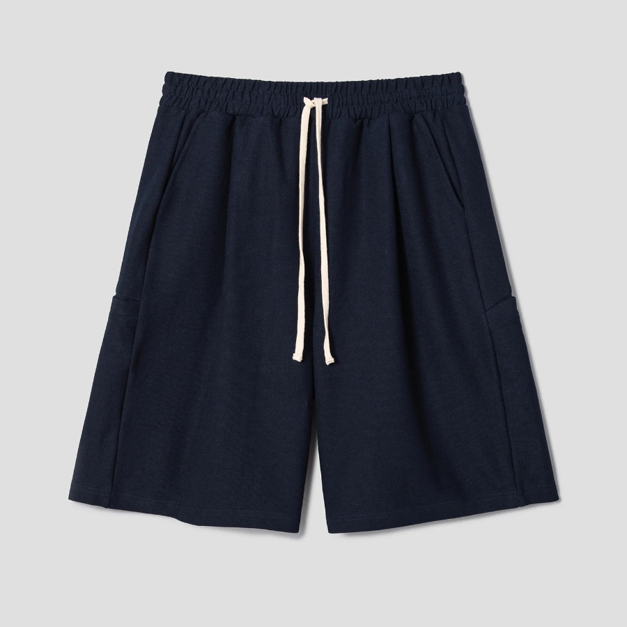 8 seconds Waffle Jersey Full Banding 6/10 Shorts — Navy