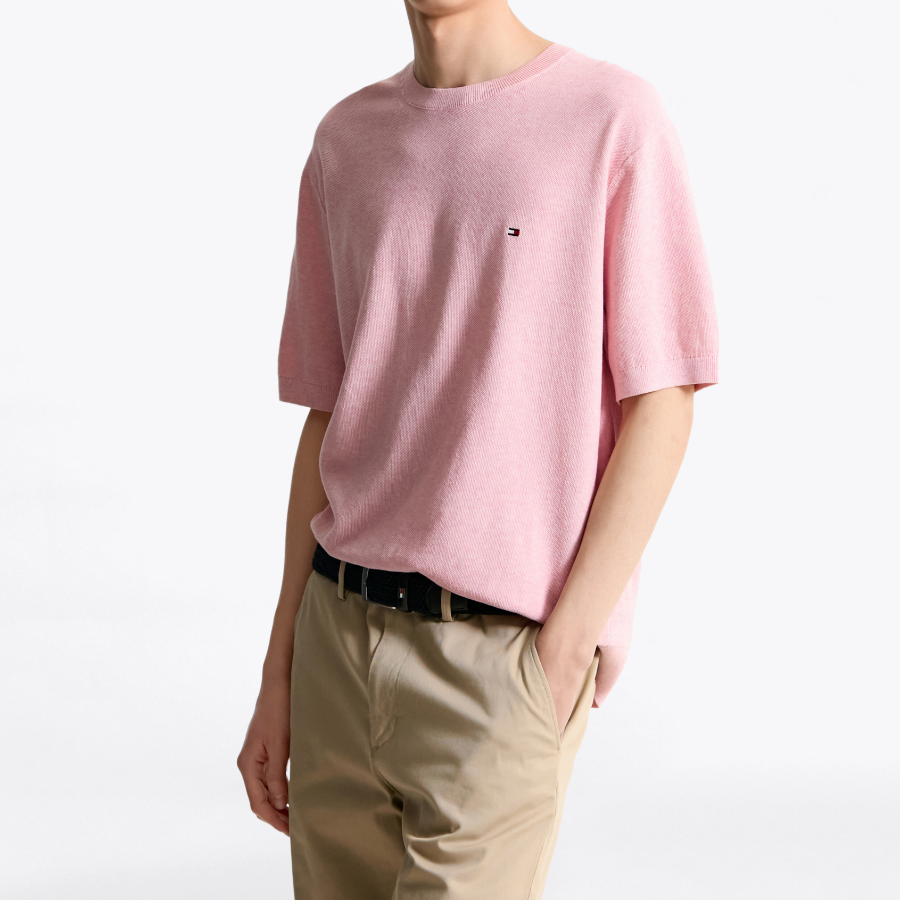 Tommy Hilfiger Official Rice Cone Short-Sleeve Knit