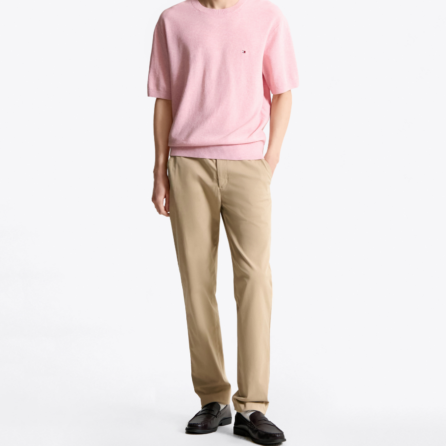 Tommy Hilfiger Official Rice Cone Short-Sleeve Knit