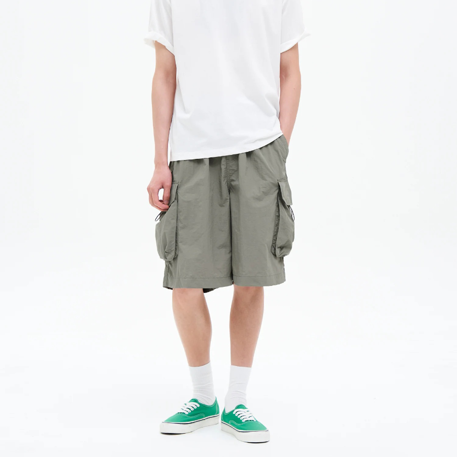 8 seconds Nylon Cargo Shorts — Khaki