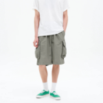 8 seconds Nylon Cargo Shorts — Khaki