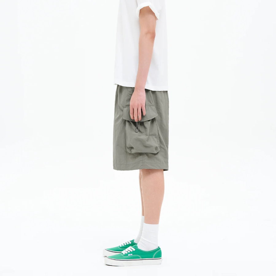 8 seconds Nylon Cargo Shorts — Khaki