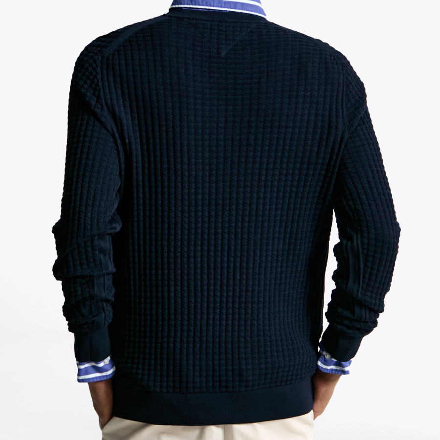 Tommy Hilfiger Official Seersucker Texture Sweater