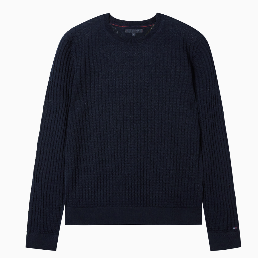 Tommy Hilfiger Official Seersucker Texture Sweater