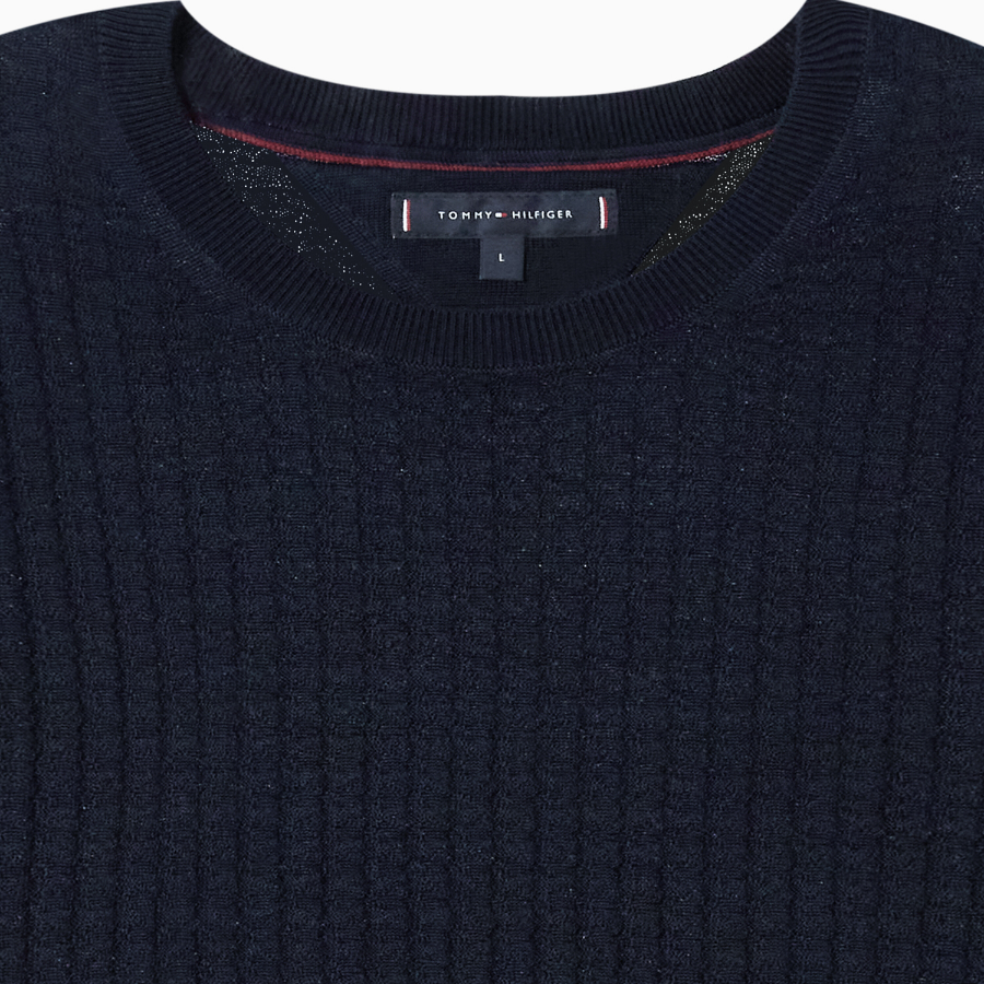 Tommy Hilfiger Official Seersucker Texture Sweater
