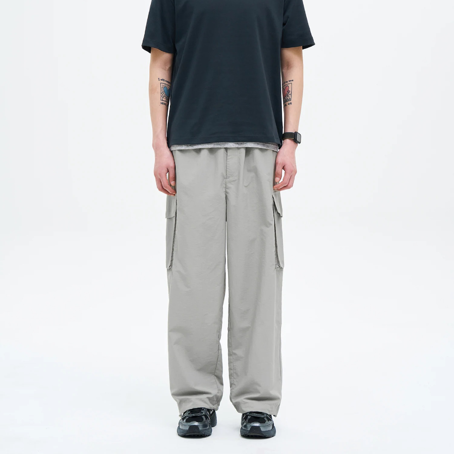 8 seconds Nylon Cargo Pants — Light Grey