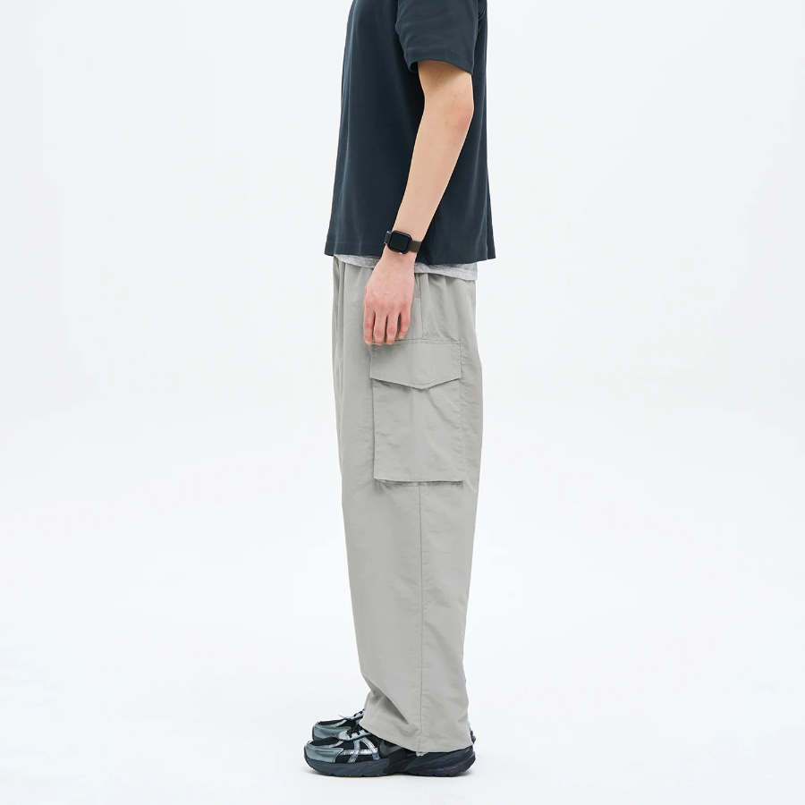 8 seconds Nylon Cargo Pants — Light Grey