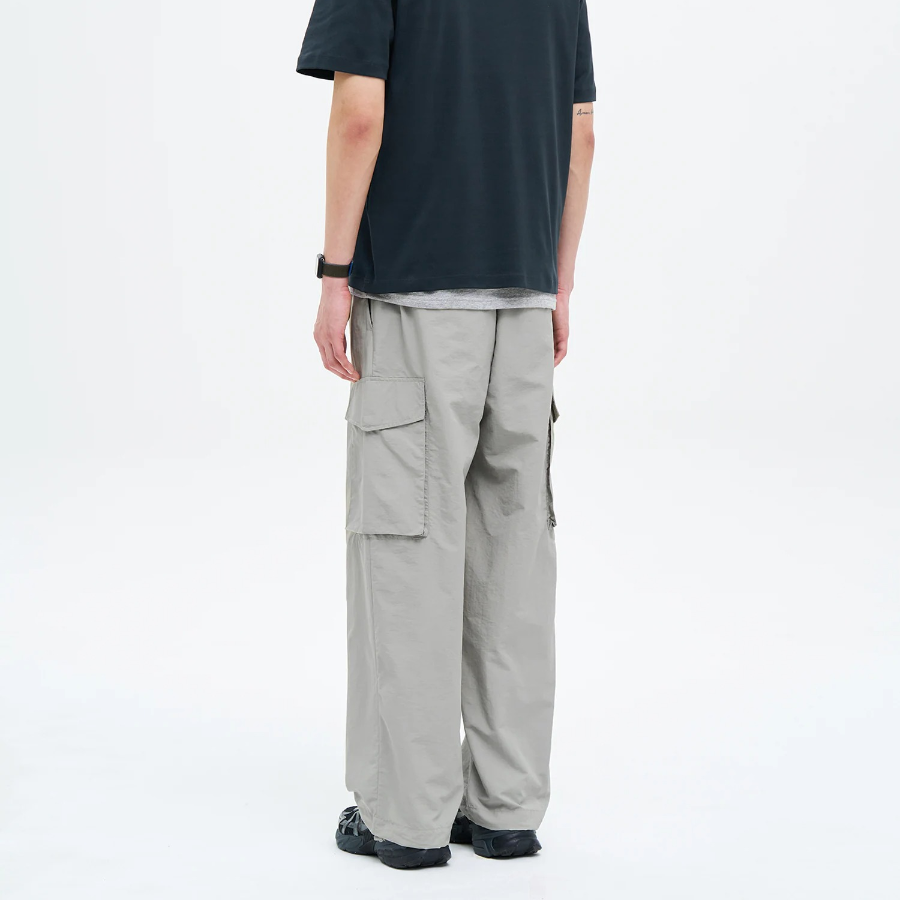 8 seconds Nylon Cargo Pants — Light Grey