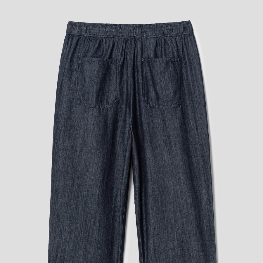 8 seconds Lightweight Full Banding Wide-Fit Denim — Navy