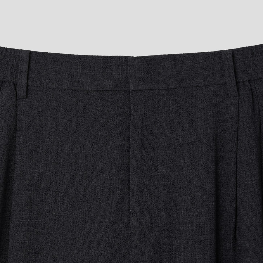 8 seconds Crêpe Wide Banding Pants — Ash