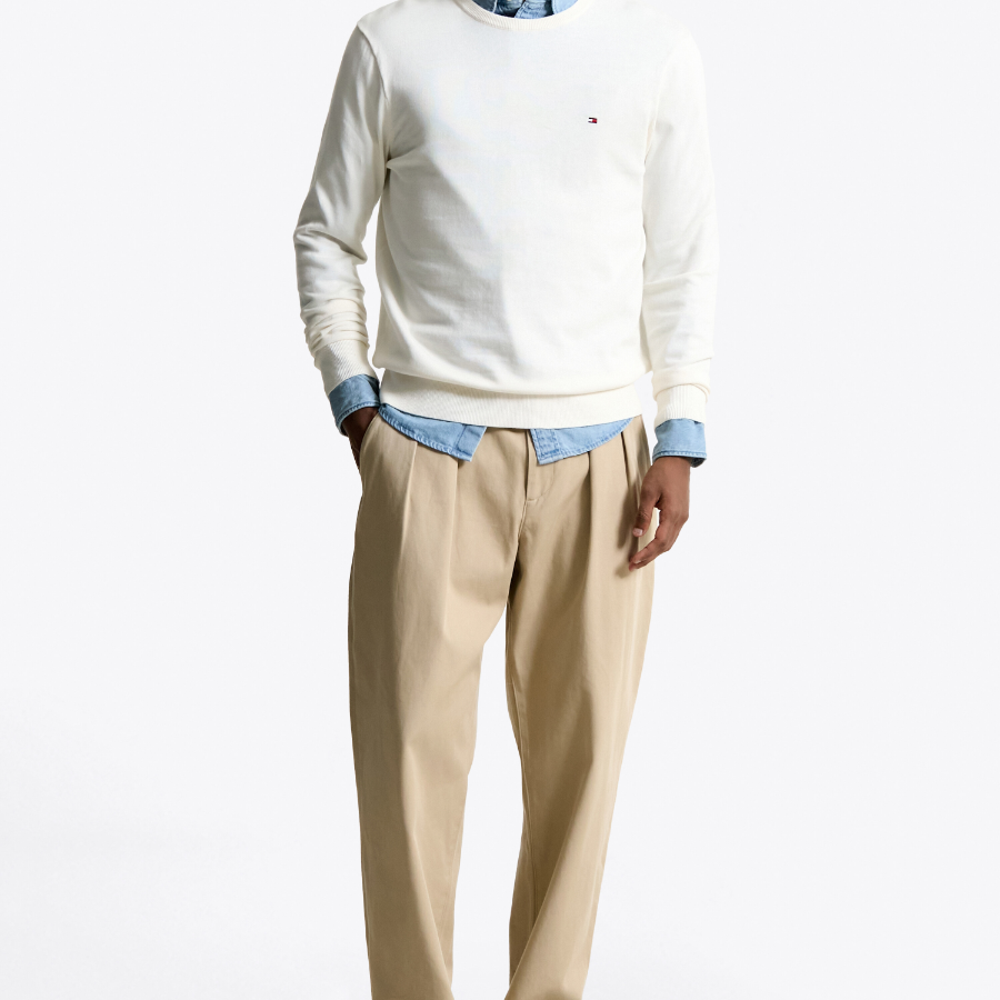 Tommy Hilfiger Official Essential Cotton Crewneck Sweater