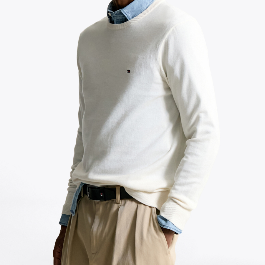 Tommy Hilfiger Official Essential Cotton Crewneck Sweater