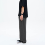 8 seconds Crêpe Wide Banding Pants — Grey