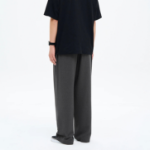 8 seconds Crêpe Wide Banding Pants — Grey