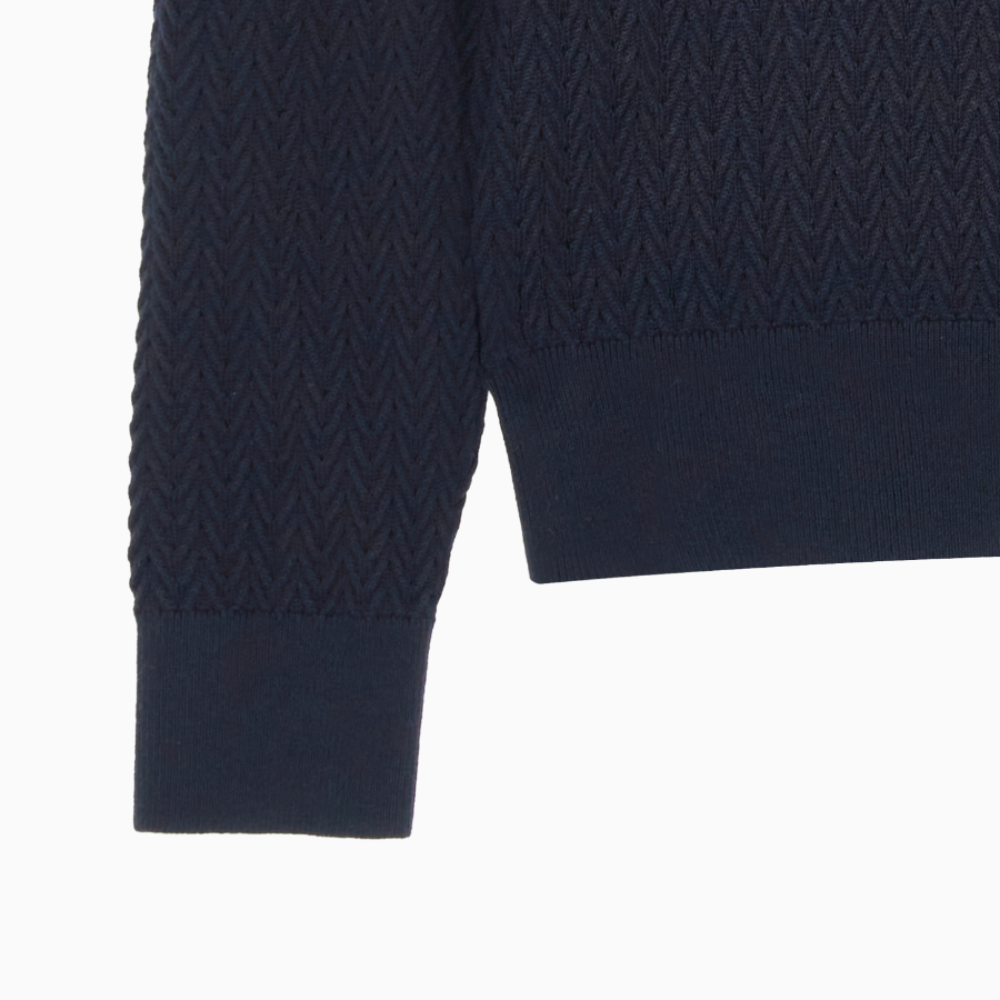 Tommy Hilfiger Official Herringbone Structure Crewneck Sweater