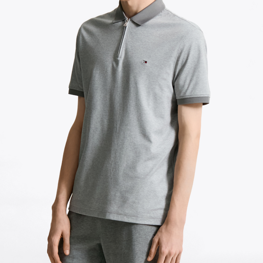 Tommy Hilfiger Official Oxford Zip Polo Shirt