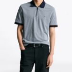 Tommy Hilfiger Official Oxford Zip Polo Shirt