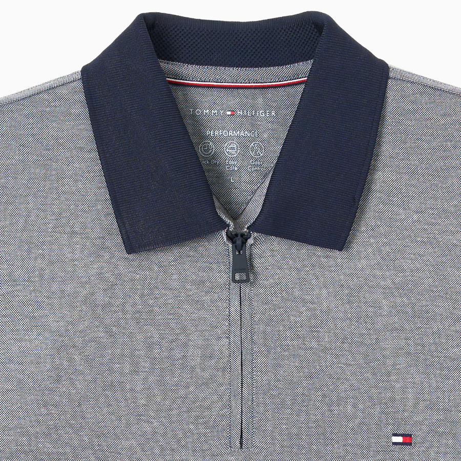 Tommy Hilfiger Official Oxford Zip Polo Shirt