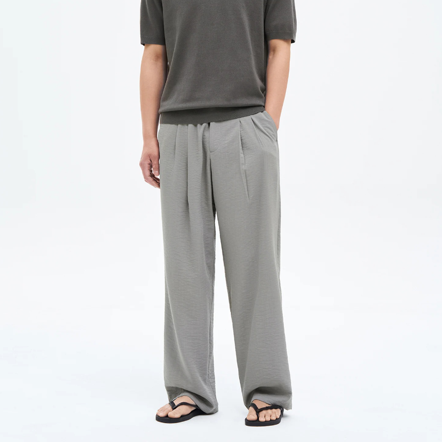 8 seconds Crêpe Easy Banding Pants — Grey