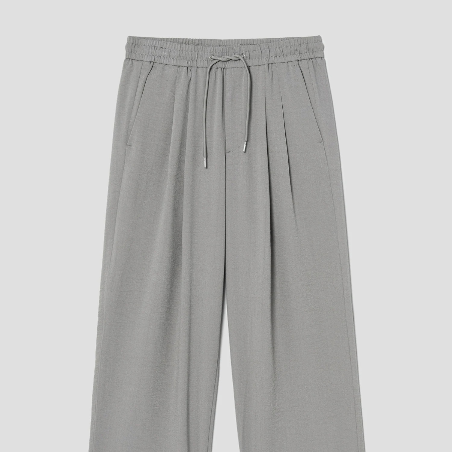8 seconds Crêpe Easy Banding Pants — Grey