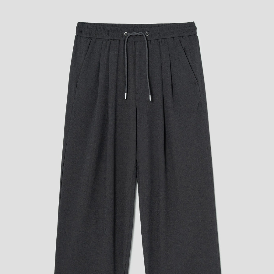 8 seconds Crêpe Easy Banding Pants — Ash