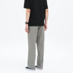 8 seconds Lightweight Basic Semi Wide-Fit Slacks — Khaki