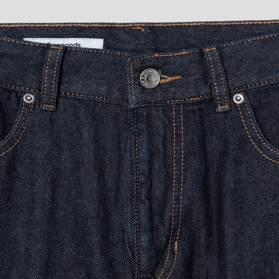 8 seconds Lightweight Essential Semi Wide-Fit Denim — Navy