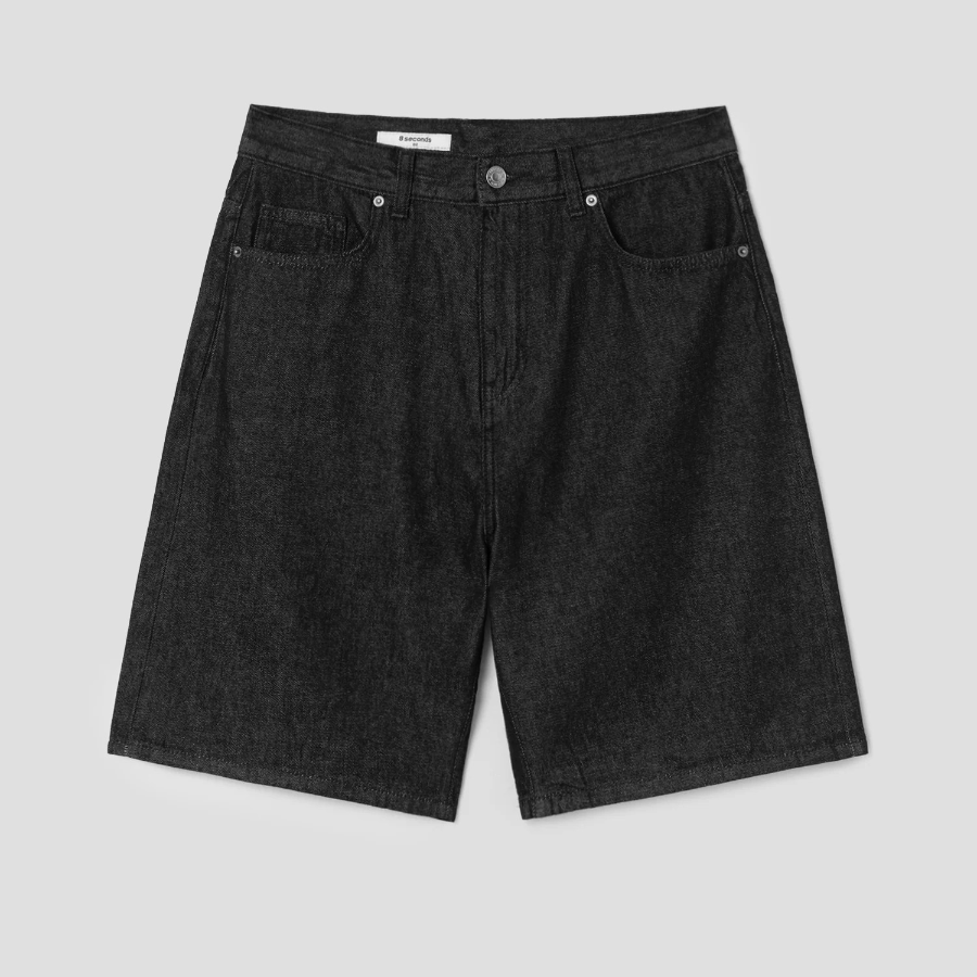 8 seconds Essential Denim Shorts — Black