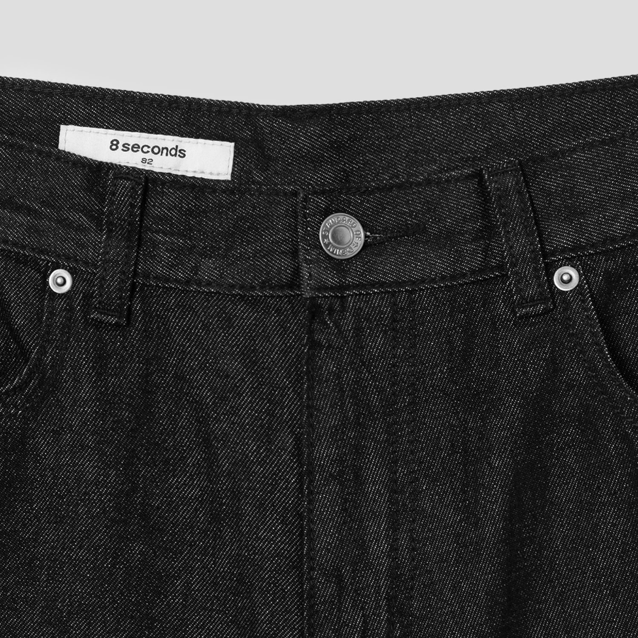 8 seconds Essential Denim Shorts — Black
