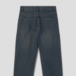 8 seconds Lightweight Essential Semi Wide-Fit Denim Pants — Navy