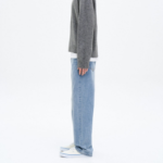 8 seconds Essential Semi Wide-Fit Denim Pants — Sky Blue