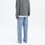 8 seconds Essential Semi Wide-Fit Denim Pants — Sky Blue