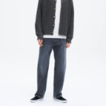 8 seconds Essential Semi Wide-Fit Denim Pants — Blue