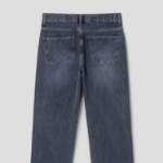 8 seconds Essential Semi Wide-Fit Denim Pants — Blue