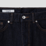 8 seconds Essential Semi Wide-Fit Denim Pants — Navy