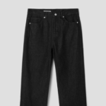 8 seconds Essential Semi Wide-Fit Denim Pants — Black