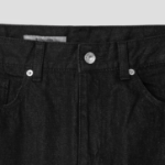 8 seconds Essential Semi Wide-Fit Denim Pants — Black