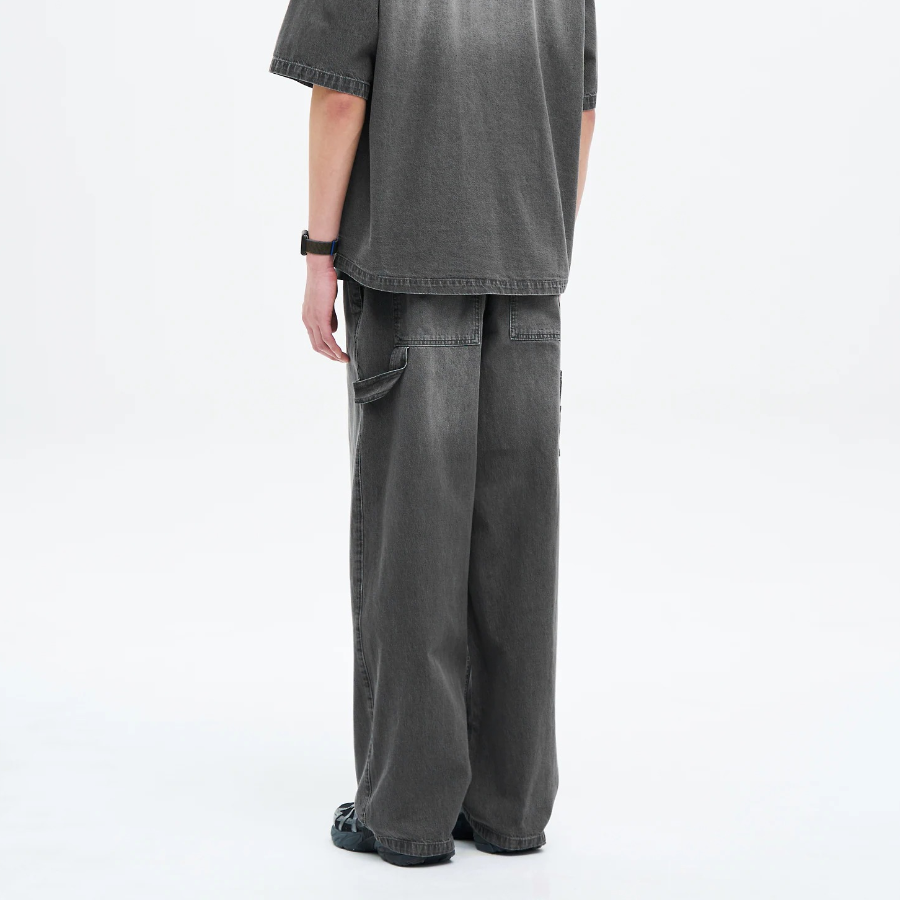 8 seconds Lightweight Half-Banding Carpenter Denim Pants — Ash