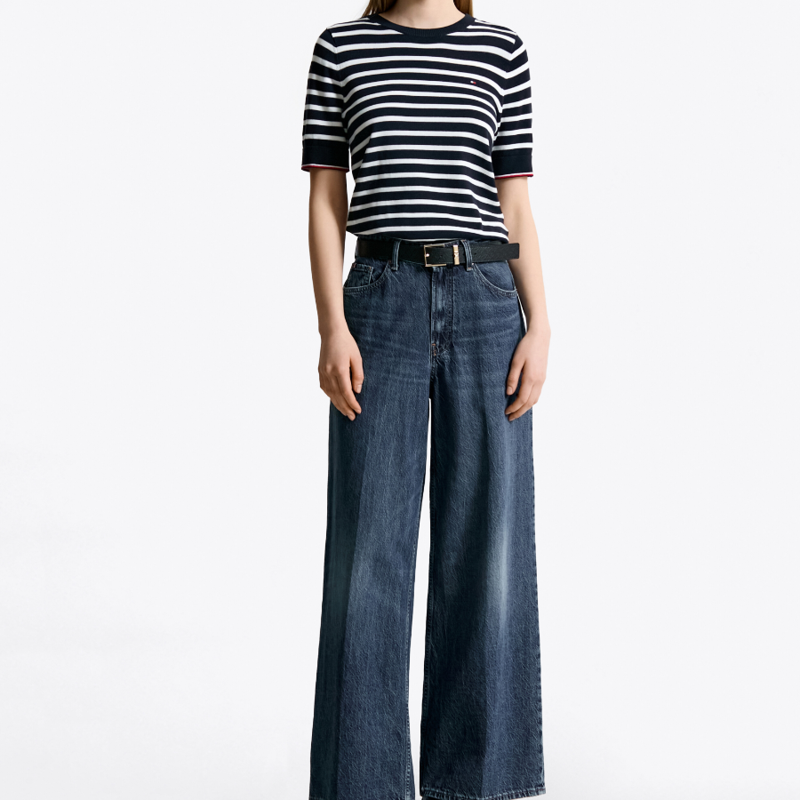 TOMMY HILFIGER [Official Headquarters] Cotton Crewneck Stitch Sweater