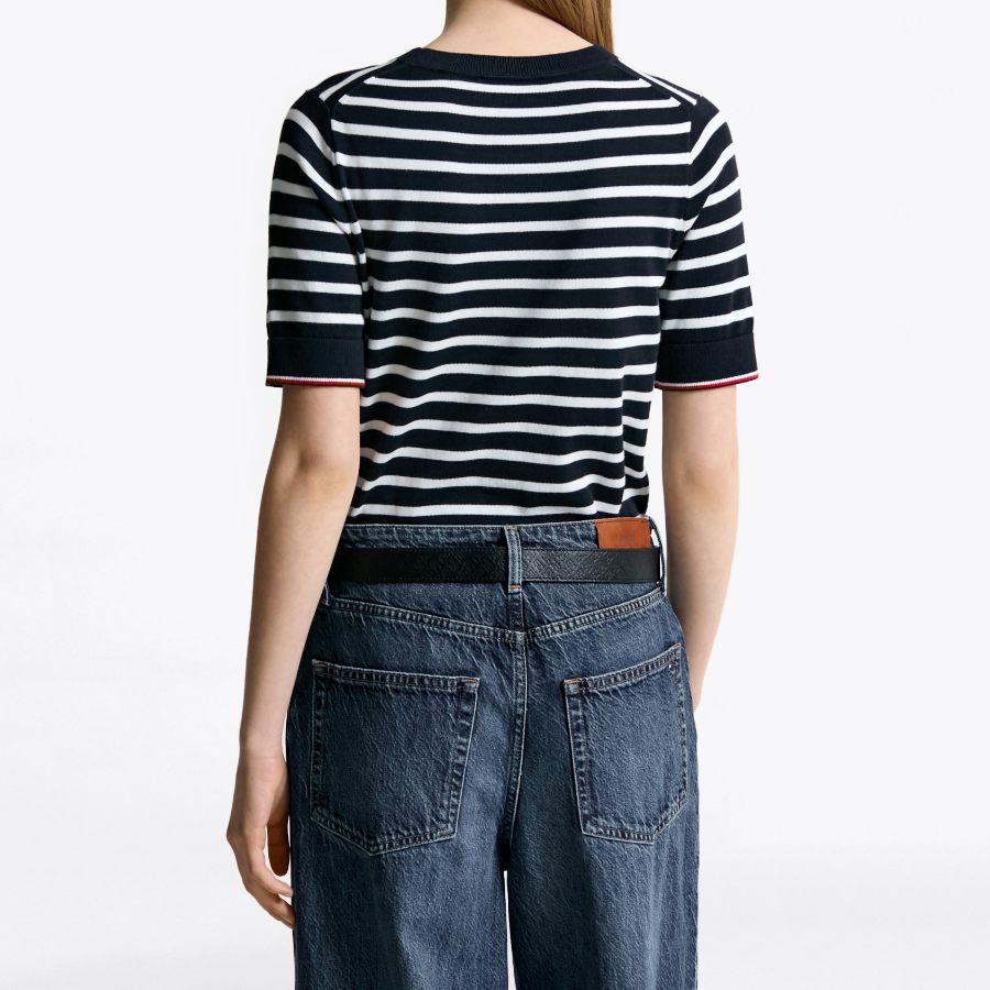 TOMMY HILFIGER [Official Headquarters] Cotton Crewneck Stitch Sweater