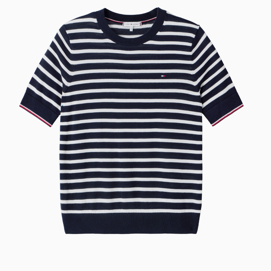 TOMMY HILFIGER [Official Headquarters] Cotton Crewneck Stitch Sweater