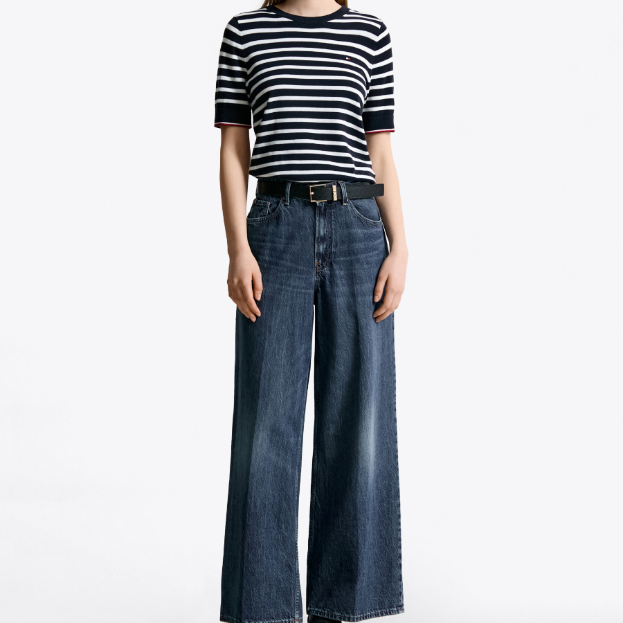 TOMMY HILFIGER [Official Headquarters] Cotton Crewneck Stitch Sweater