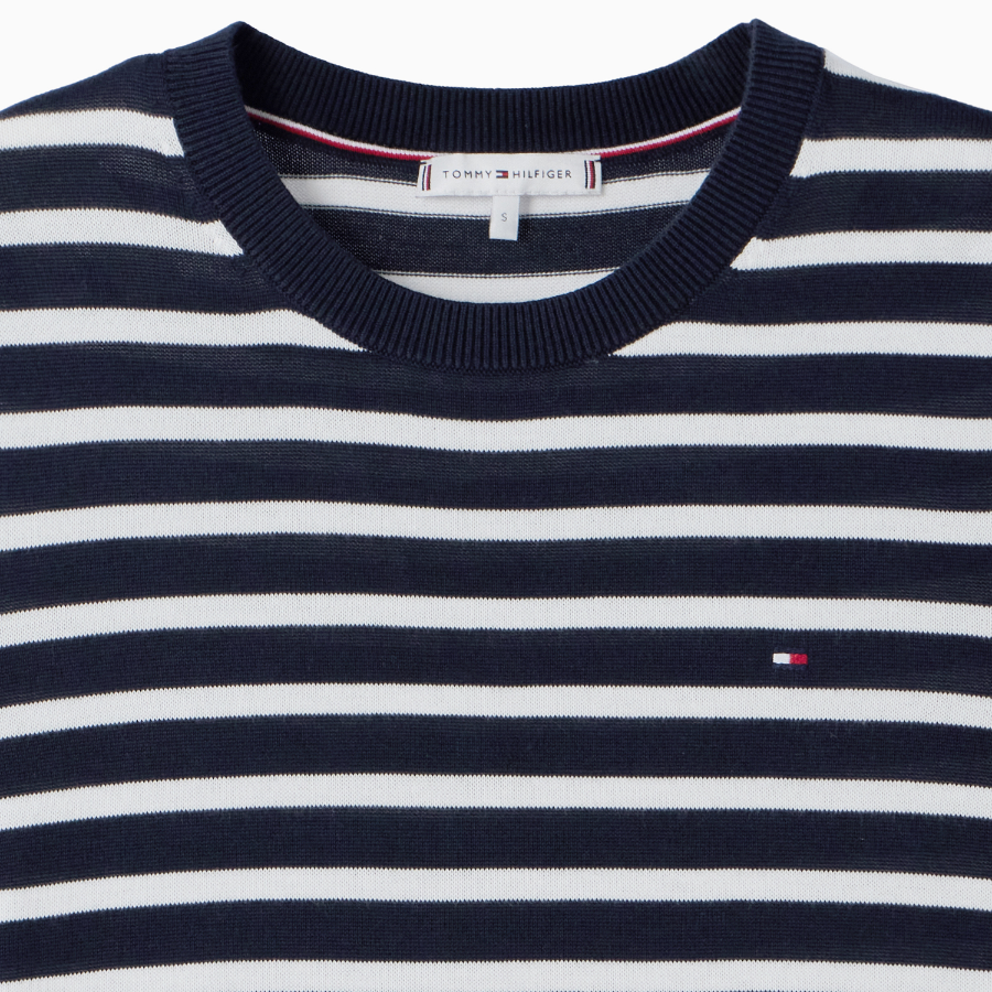 TOMMY HILFIGER [Official Headquarters] Cotton Crewneck Stitch Sweater