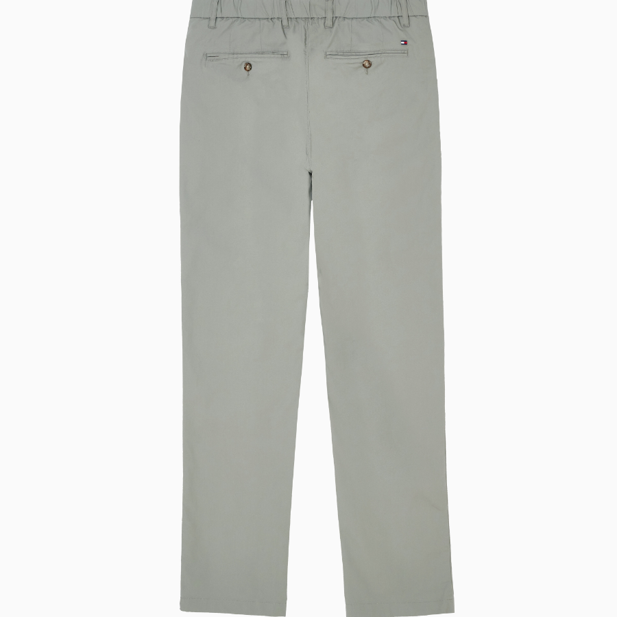 TOMMY HILFIGER [Official Headquarters] Solid Denton Poplin Pants
