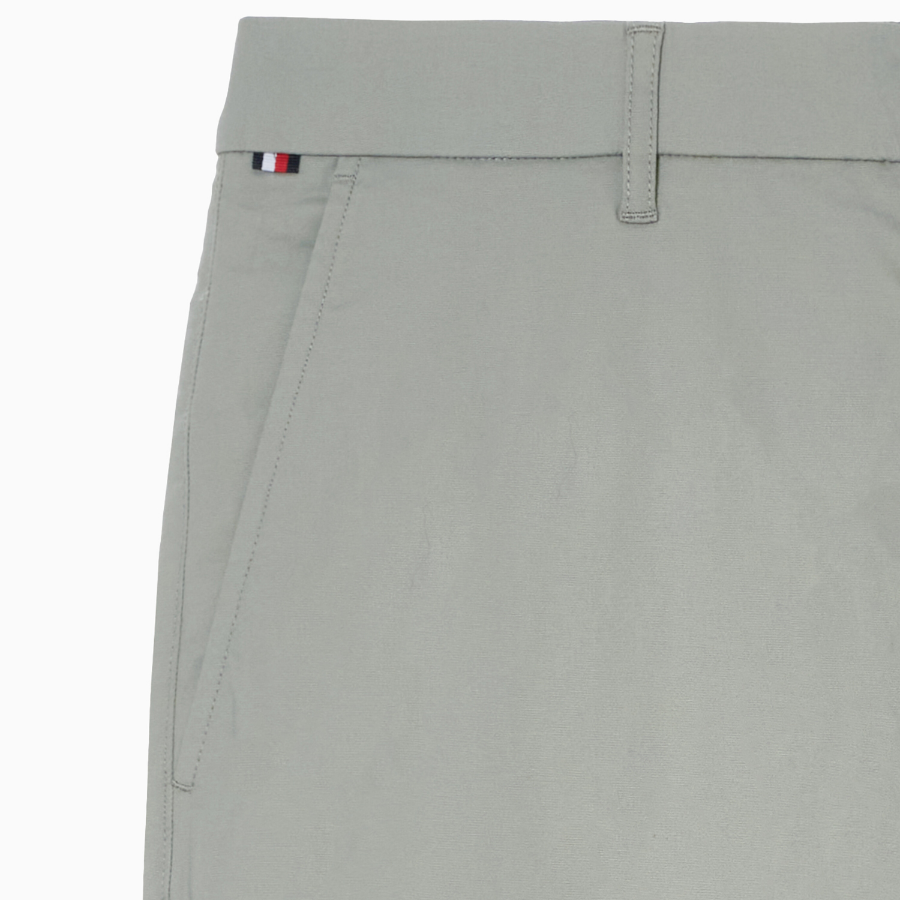 TOMMY HILFIGER [Official Headquarters] Solid Denton Poplin Pants