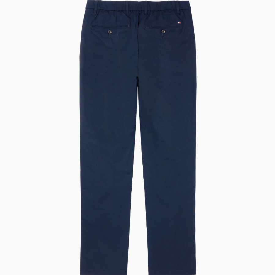 TOMMY HILFIGER [Official Headquarters] Solid Denton Poplin Pants