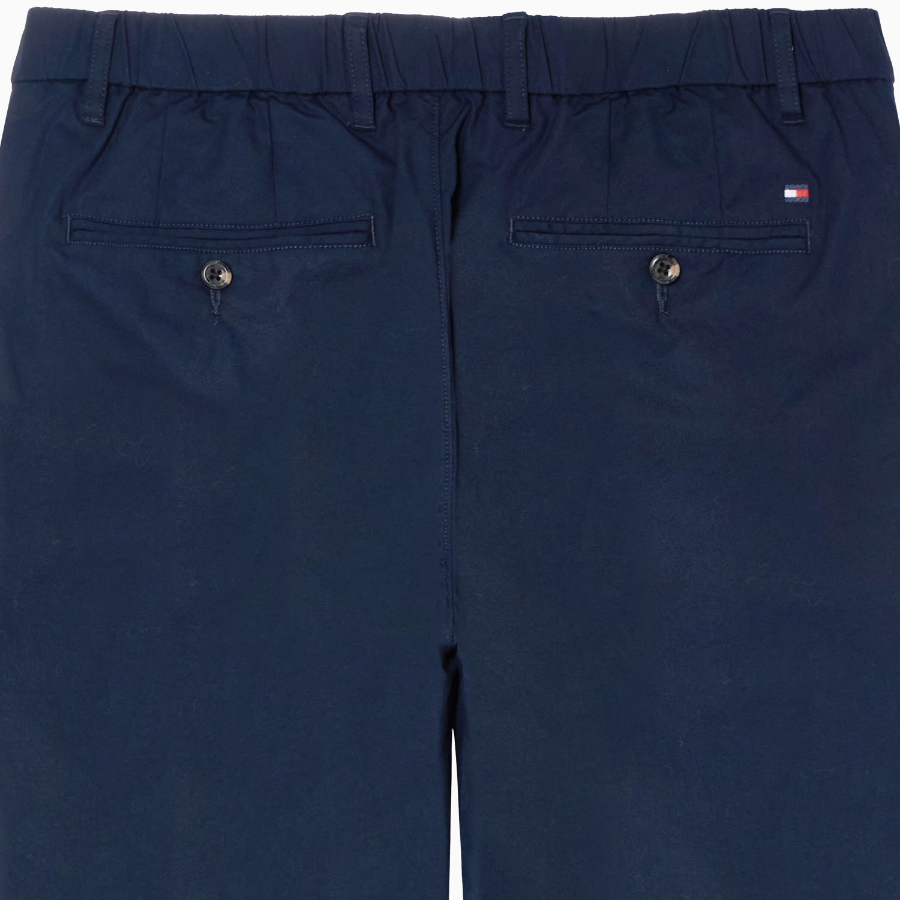 TOMMY HILFIGER [Official Headquarters] Solid Denton Poplin Pants