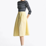 TOMMY HILFIGER [Official Headquarters] Poplin Midi Skirt
