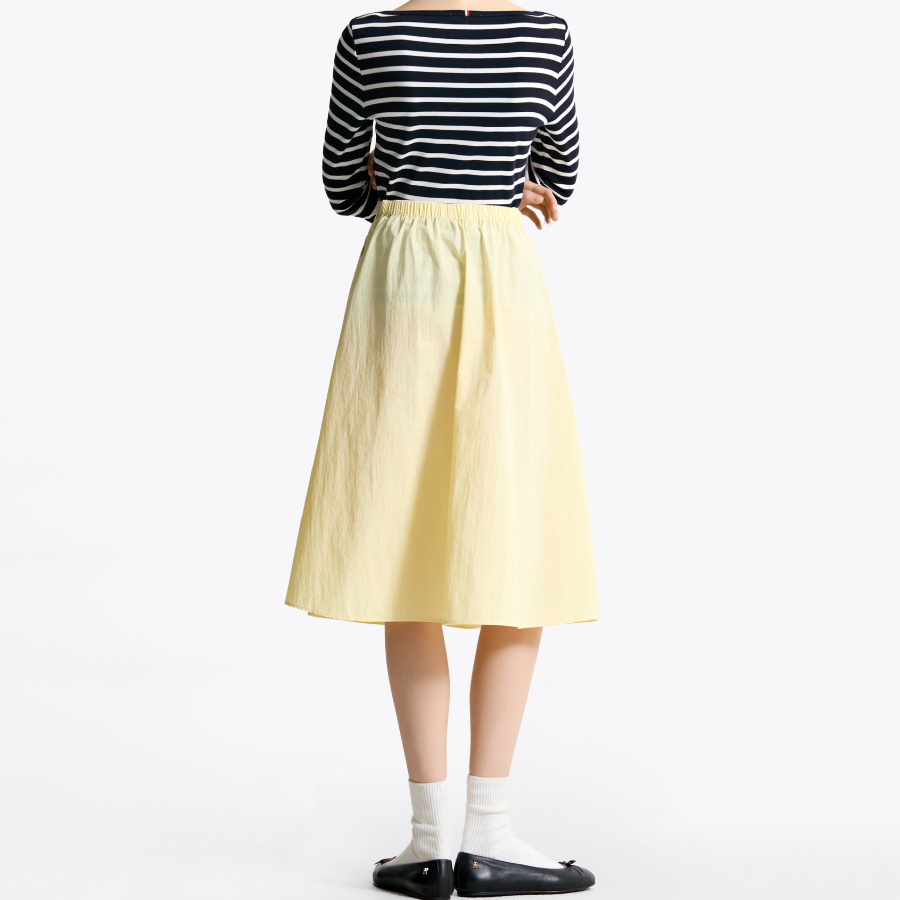 TOMMY HILFIGER [Official Headquarters] Poplin Midi Skirt
